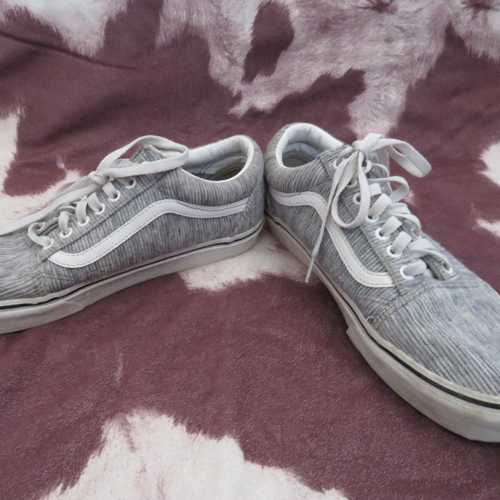 Grey lased Corduroy  Vans - Size Men 9 & woman 10.5